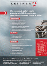 Stelleninserat NC-Dreher/in