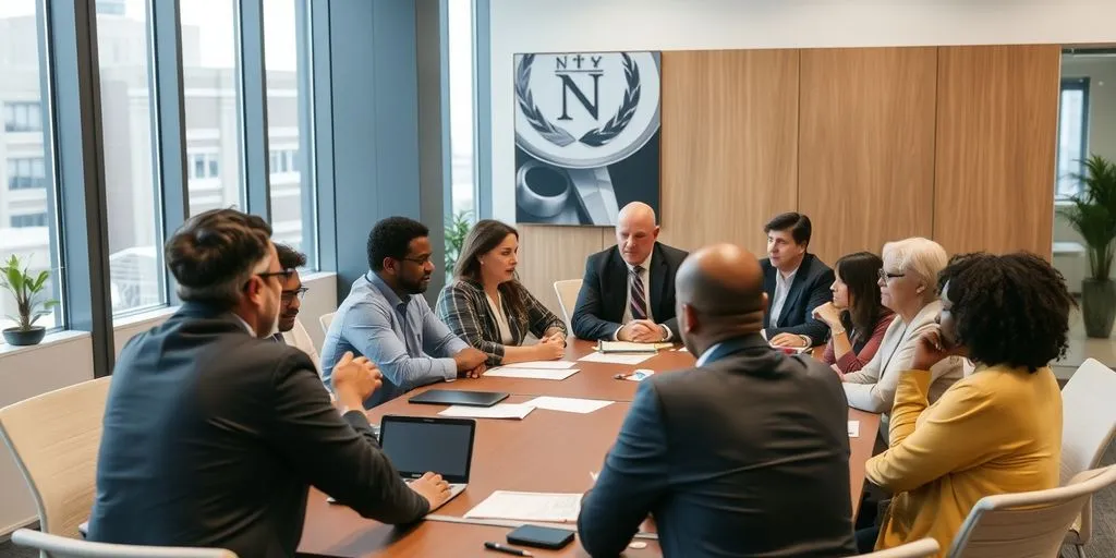 Government employees in a meeting