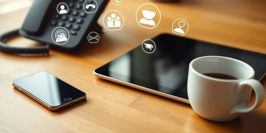 Smartphone and tablet representing digital communication transition.