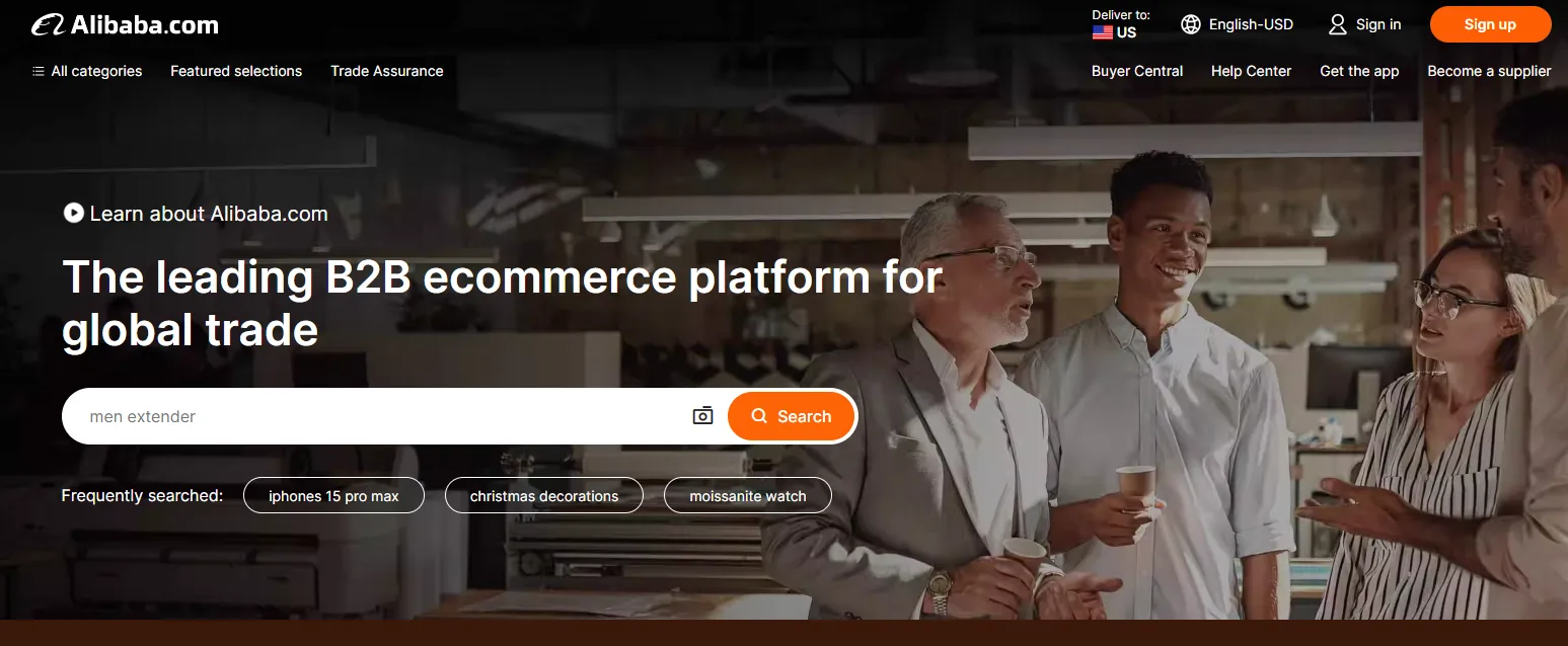alibaba website home page