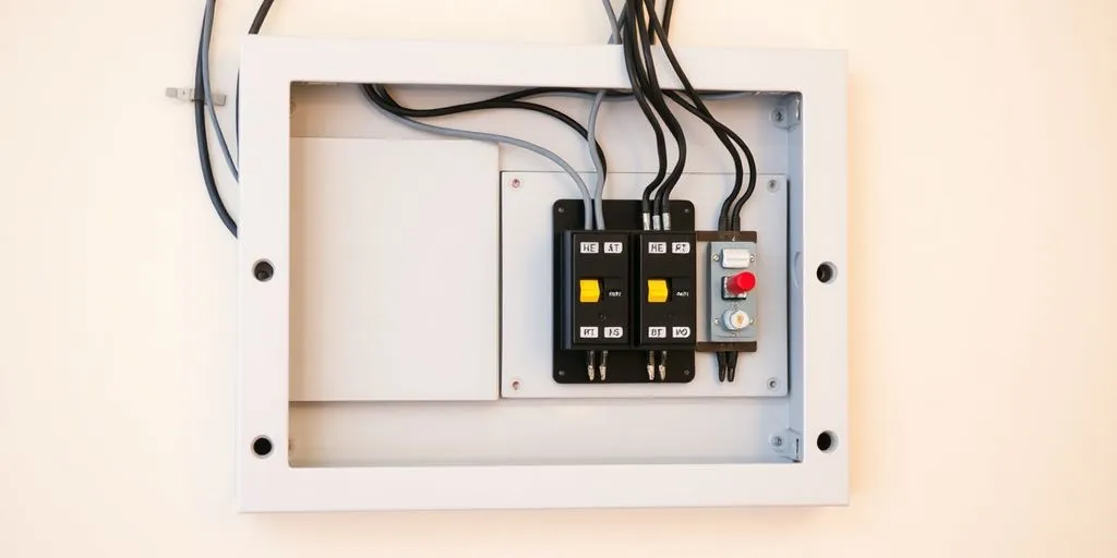 Photograph of an electrical panel in a home.