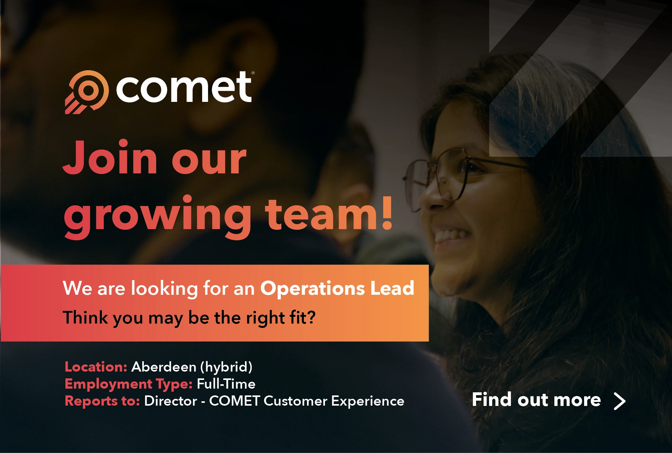 Join COMET’s growing team as an operations lead