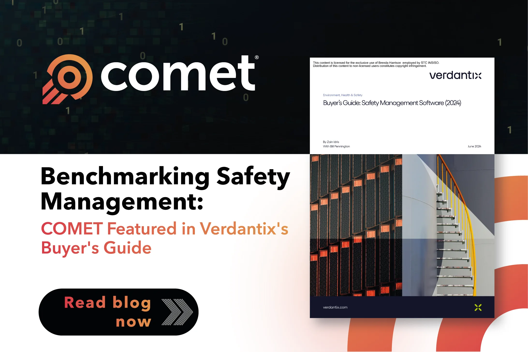 Benchmarking Safety Management: COMET Featured in Verdantix's Buyer's Guide