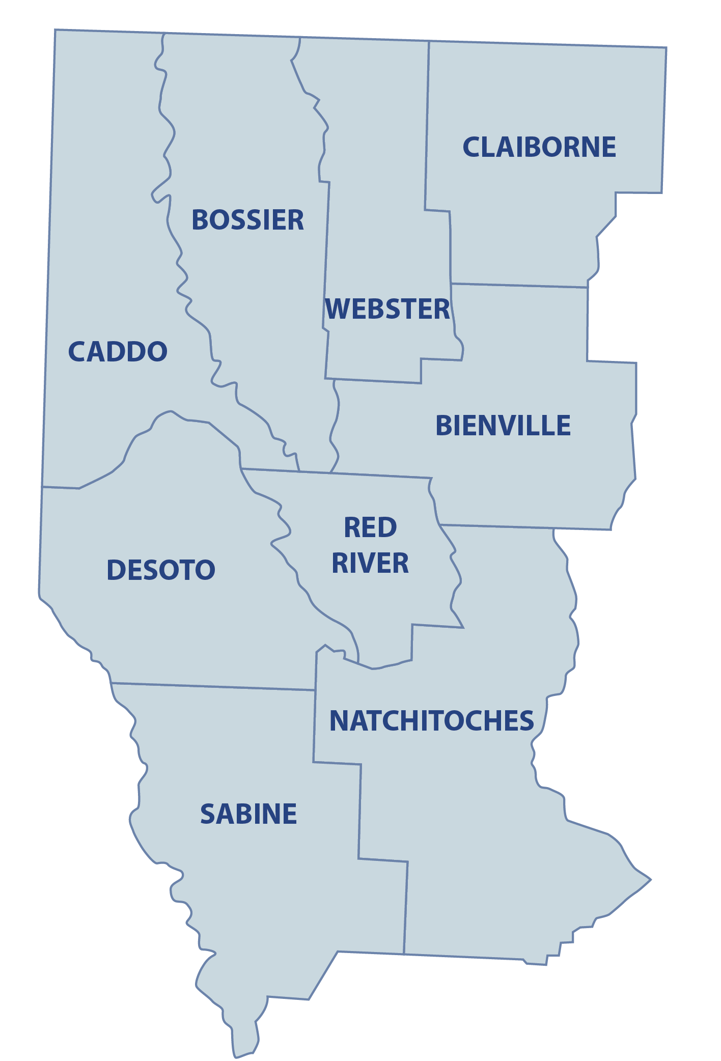 parish map of Northshore Louisiana