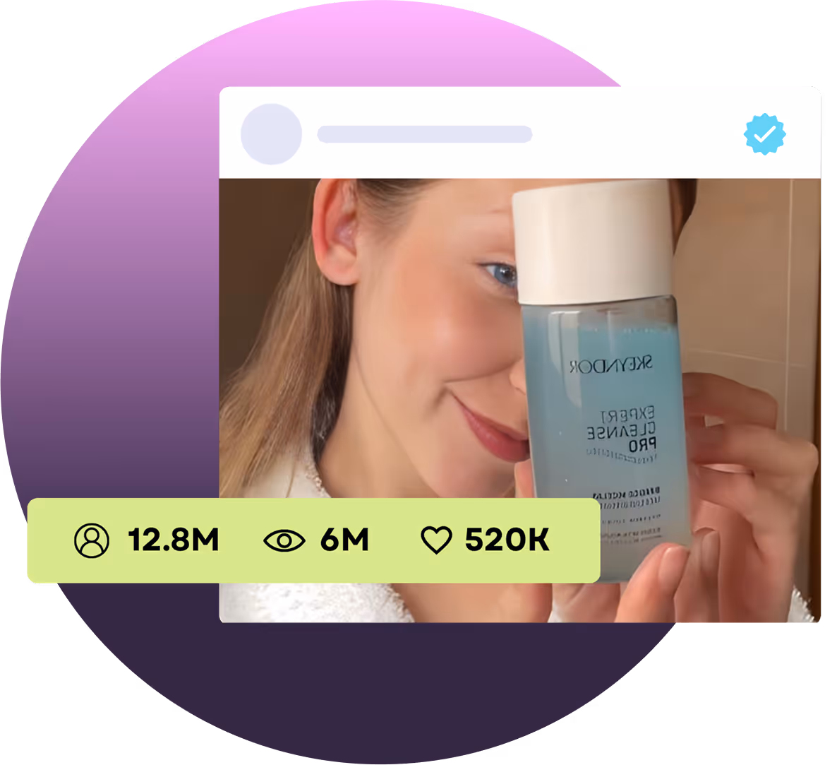 Woman hold a beauty product