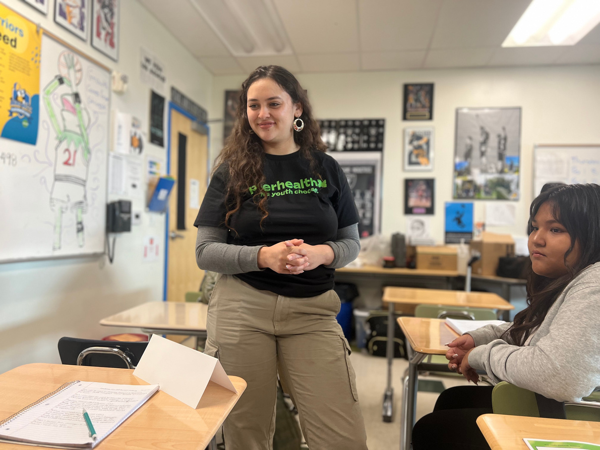 Peer facilitator in classroom