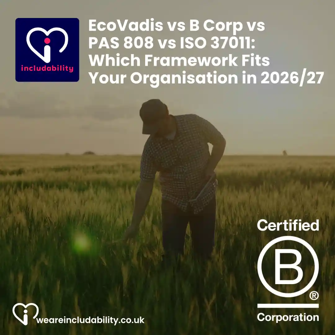 EcoVadis vs B Corp vs PAS 808 vs ISO 37011: UK Guide 2026