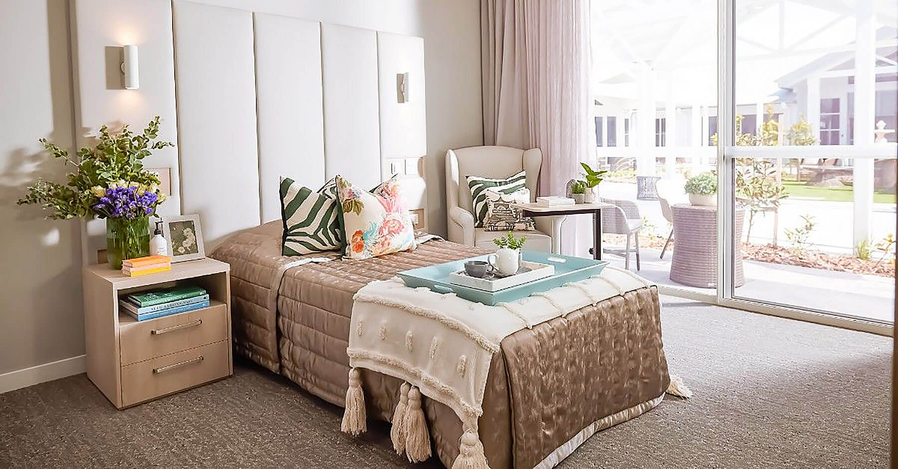 Bedspreads at an Aged Care Centre