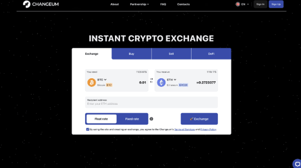Changeum.io: The Revolutionary Instant Cryptocurrency Exchange Platform