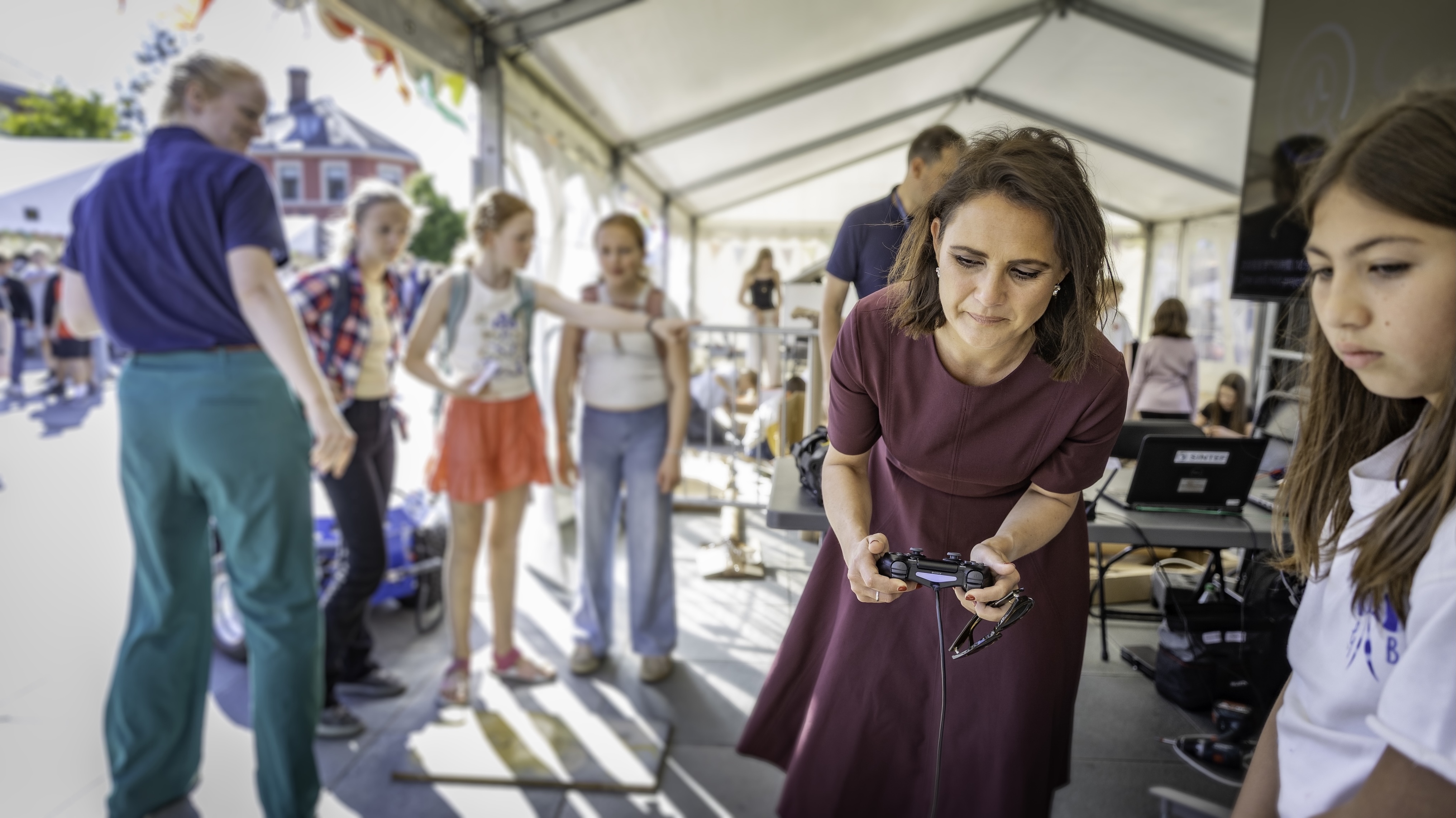 Kunnskapsminister Kari Nessa Nordtun på Skaperfest. Foto: Sandra Skillingsås.