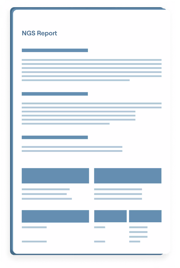 NGS report showing scattered data. With a very large number of data sheets.