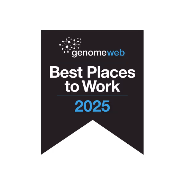 Award banner - genomeweb, best place to work 2025