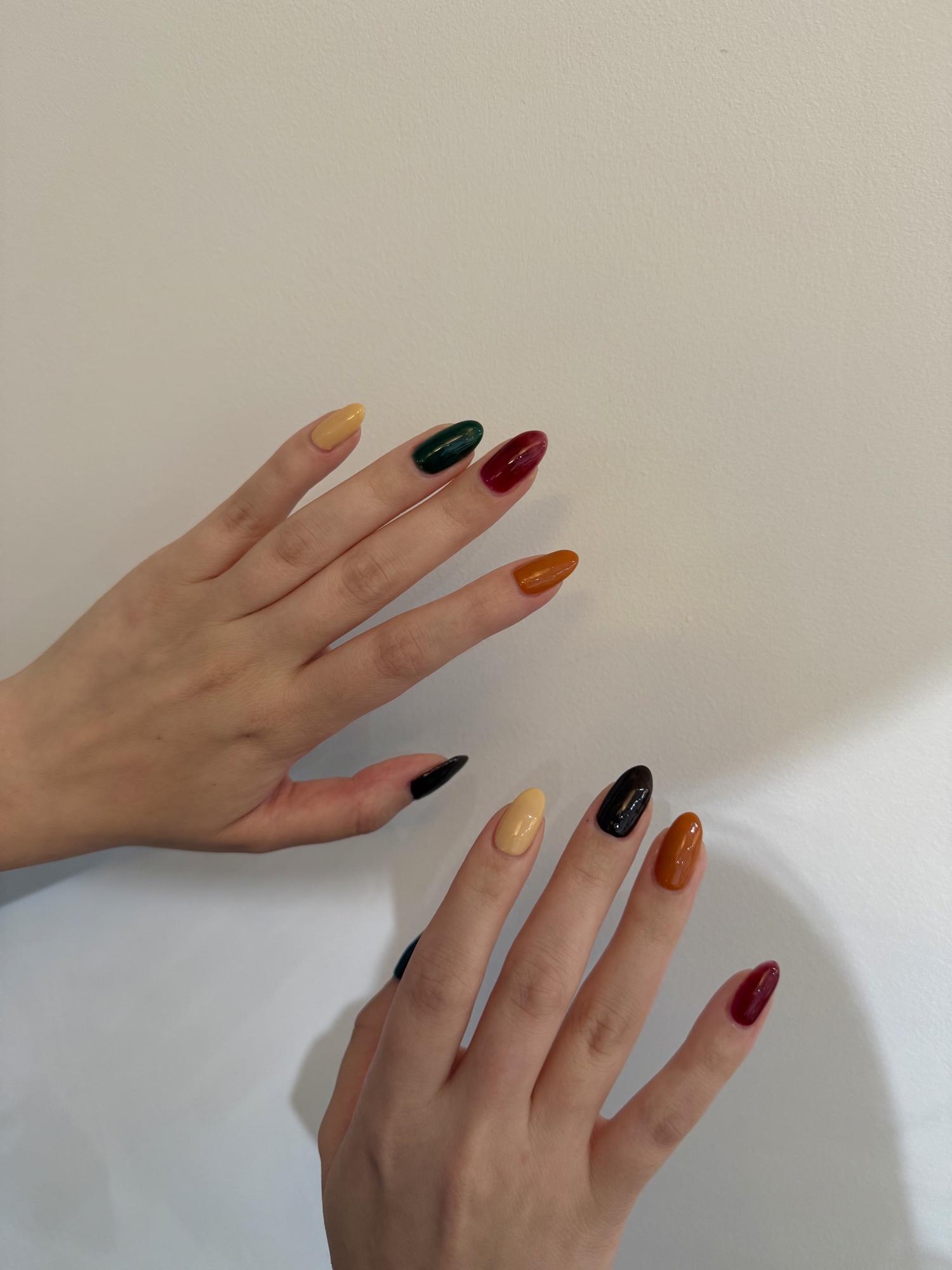 Fall color nail art from Nothing in Between