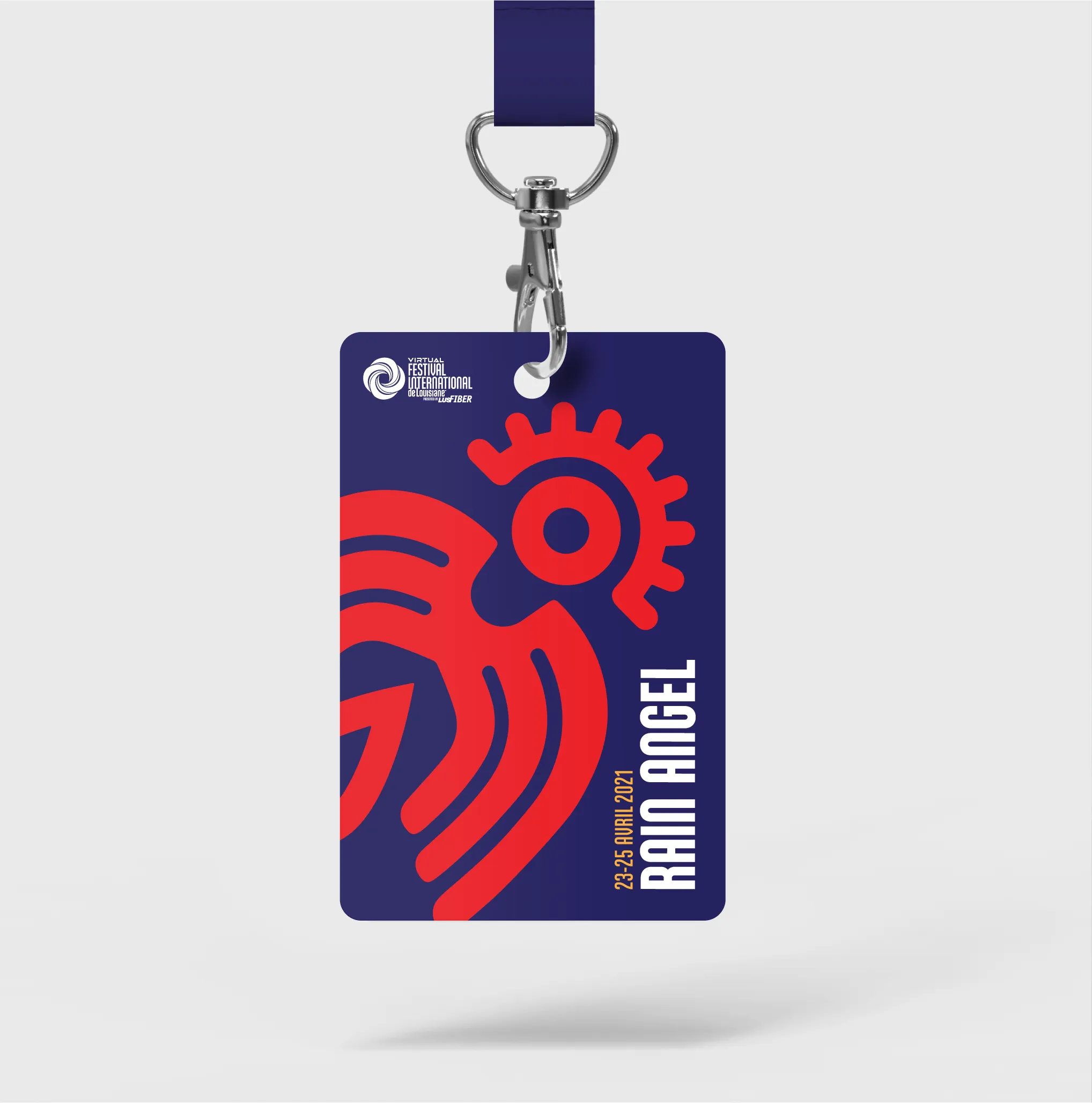 rain angels design on lanyard