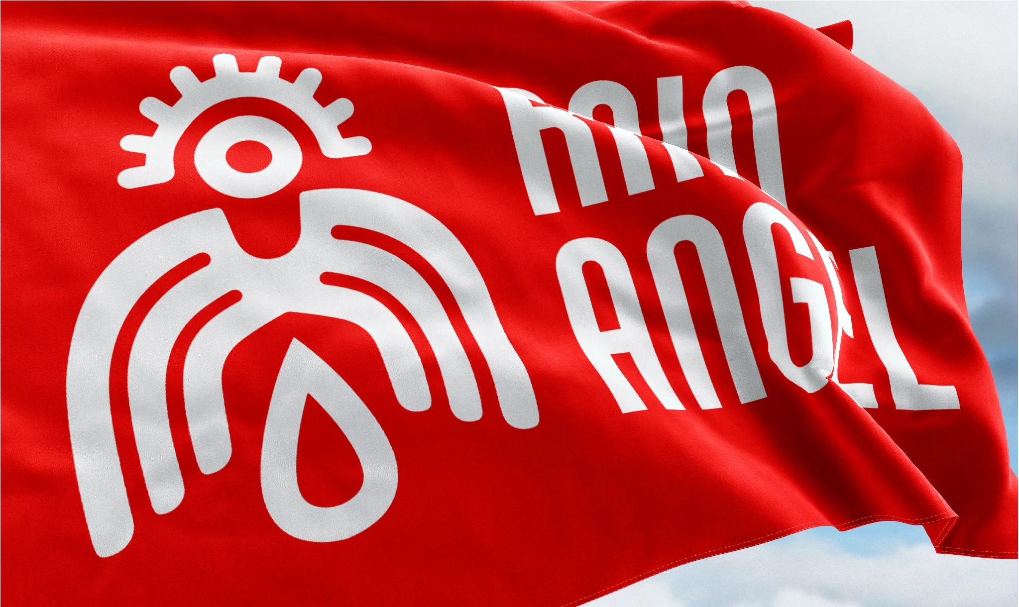 rain angels logo on flag