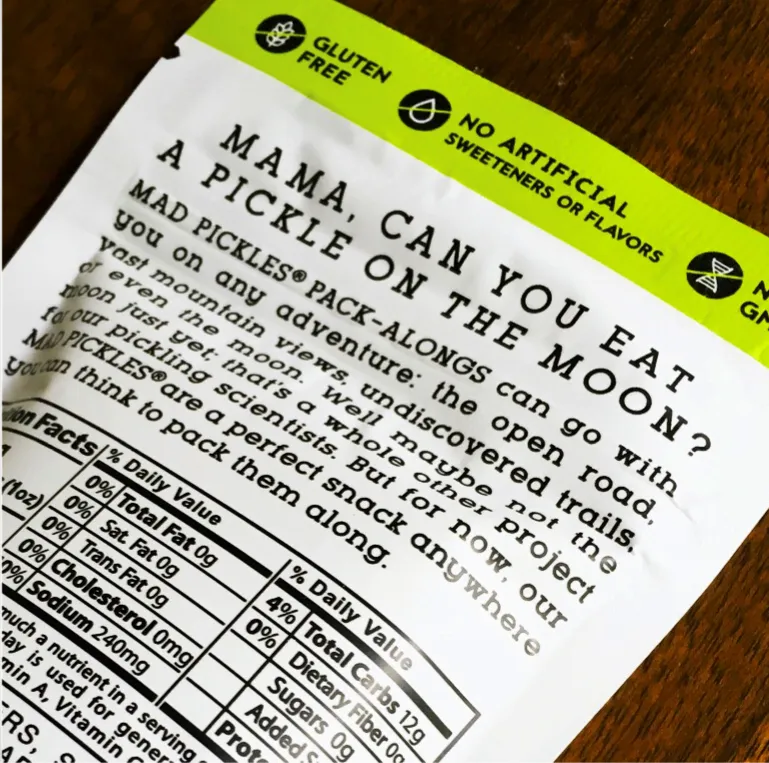 mad pickles packaging