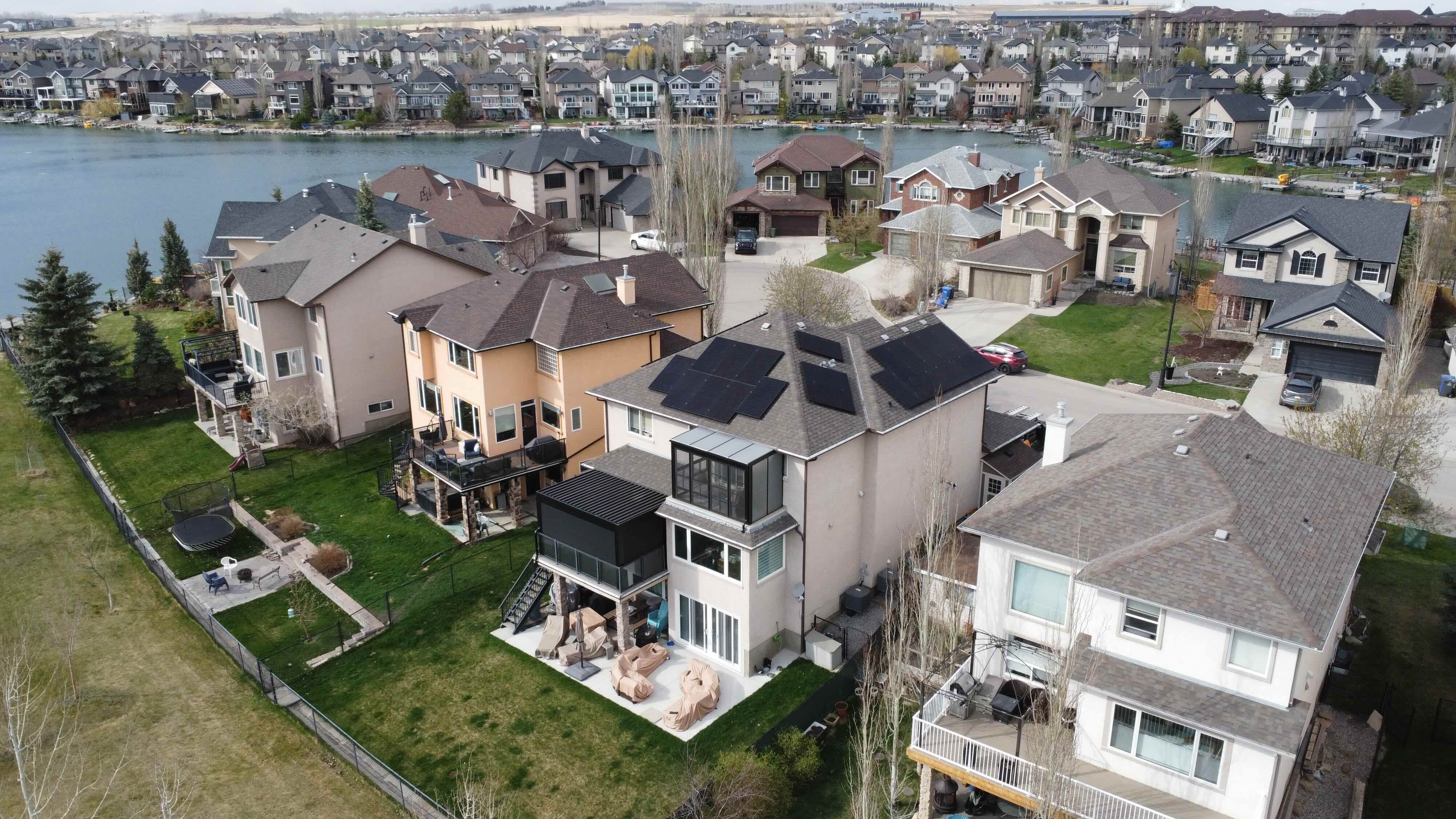 solar panels on roof of home okotoks
