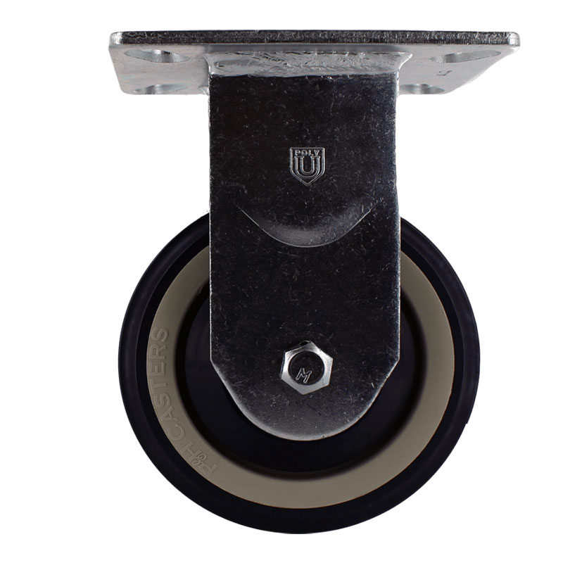 PRC-W4P Plate Rigid Caster with Four Inch Poly Wheel