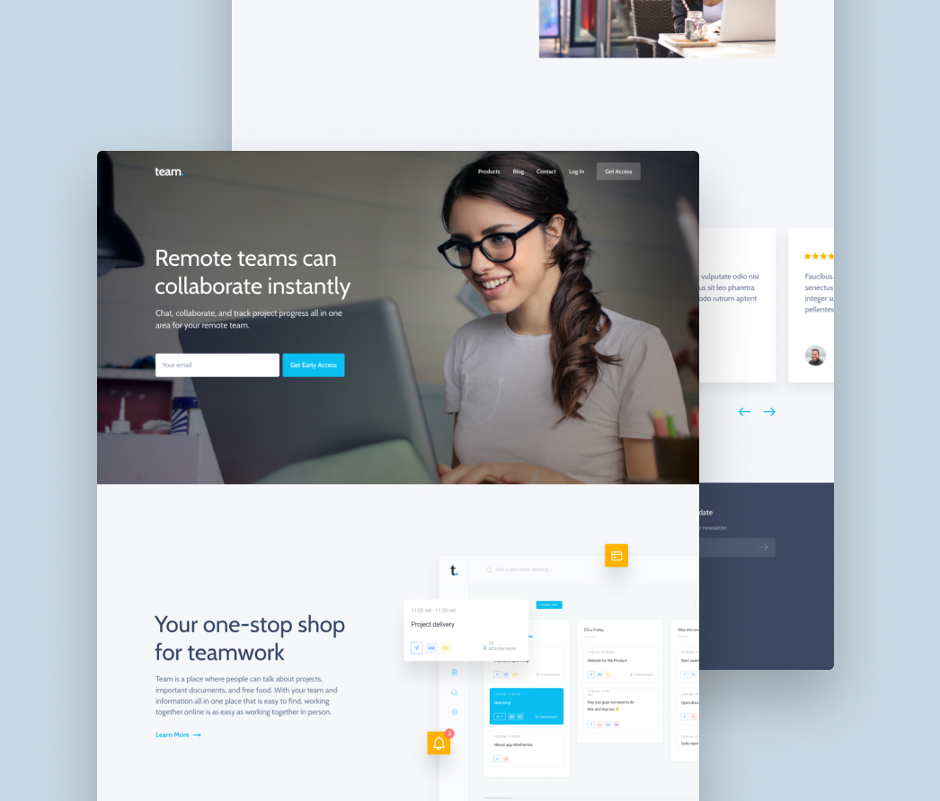 A mockup of a project