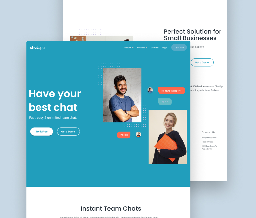 A mockup of a project
