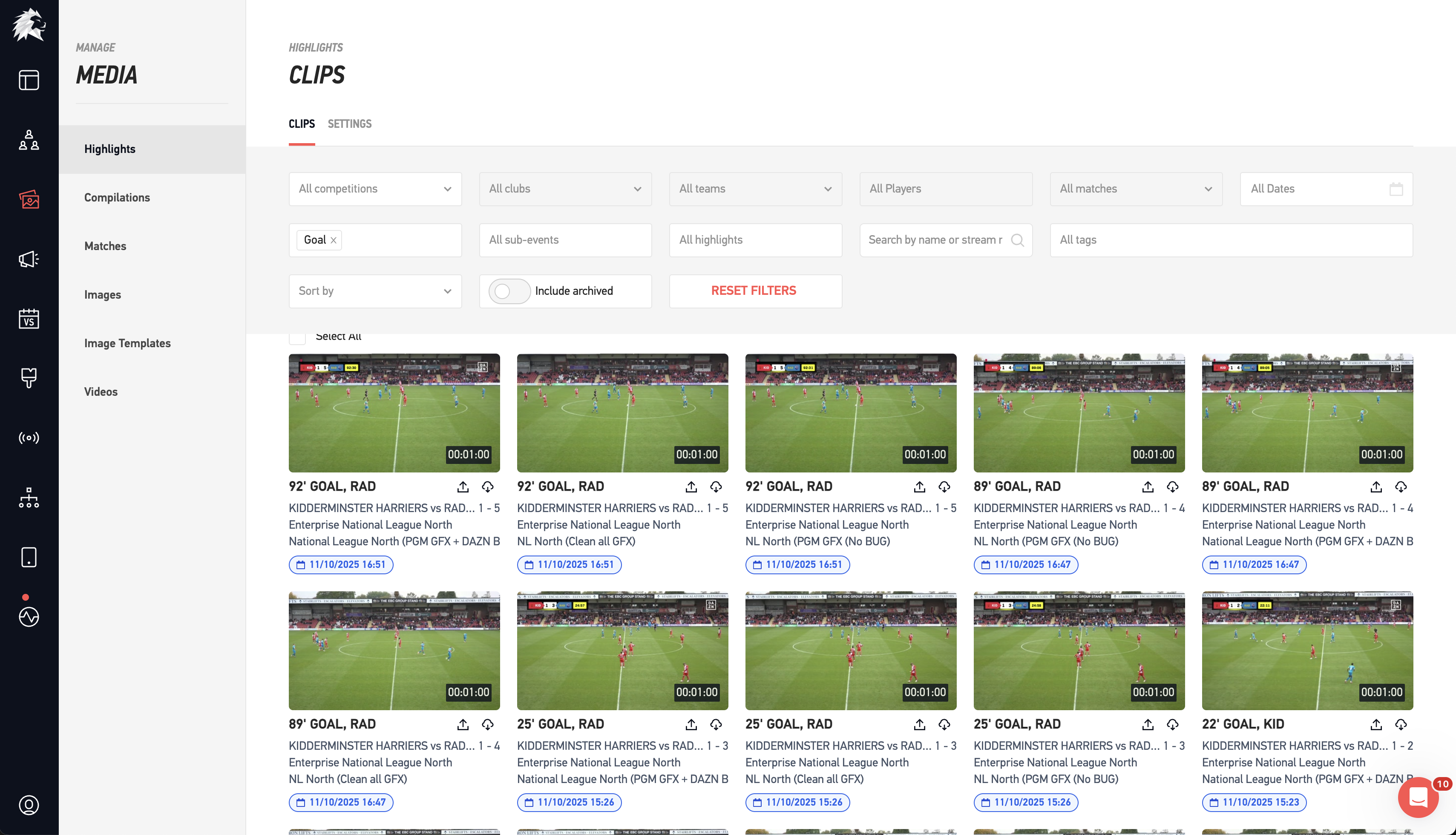Highlights Page — Real-time highlight rendering, editing, and sharing interface.
