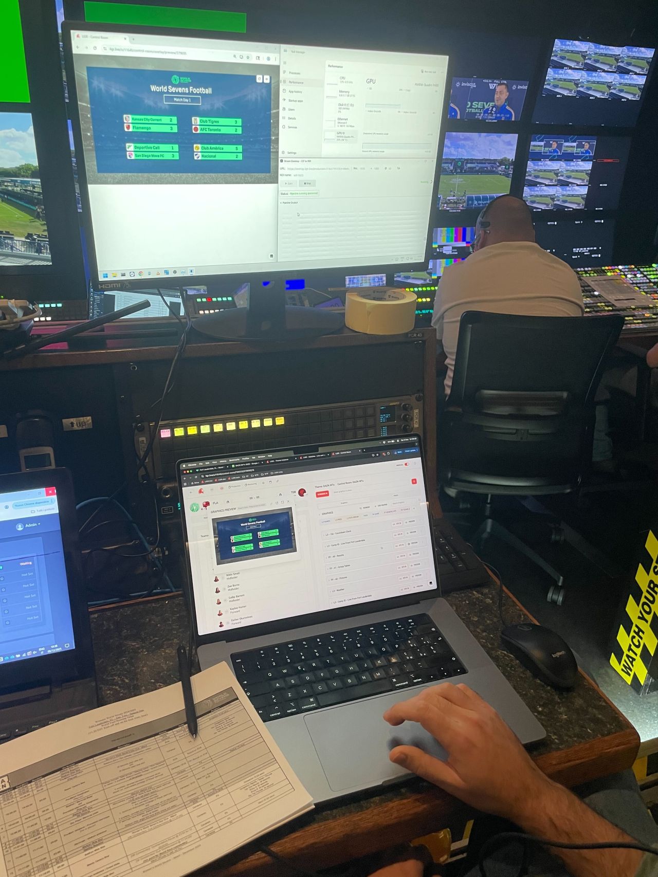 In-venue scoreboard and clock display powered by LIGR