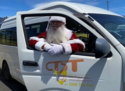 Santa in a CTST car
