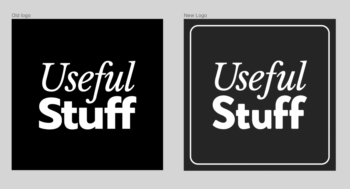 Old logo and new logo side by side