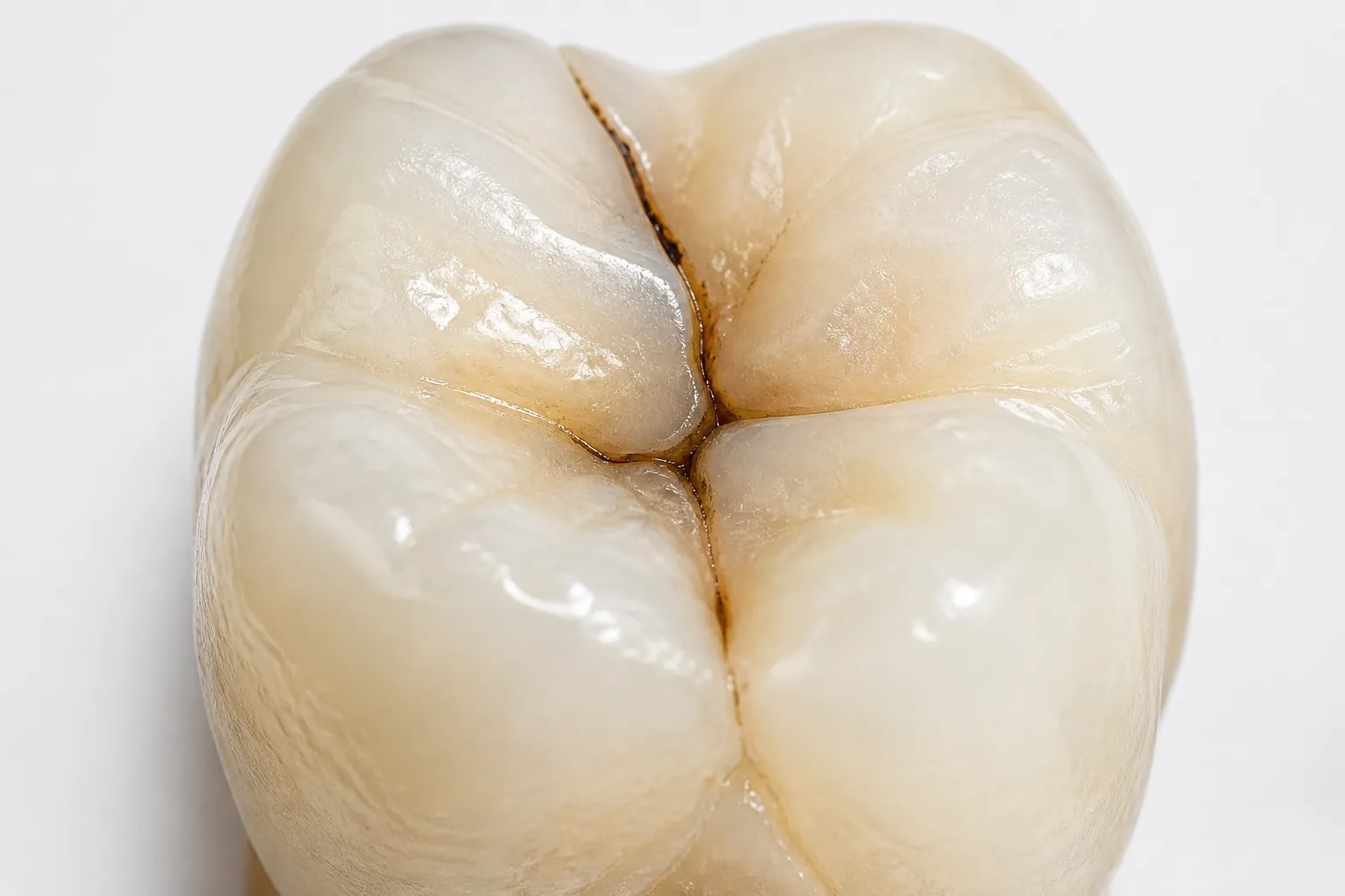 A cracked tooth that needs a crown rather than a filling'