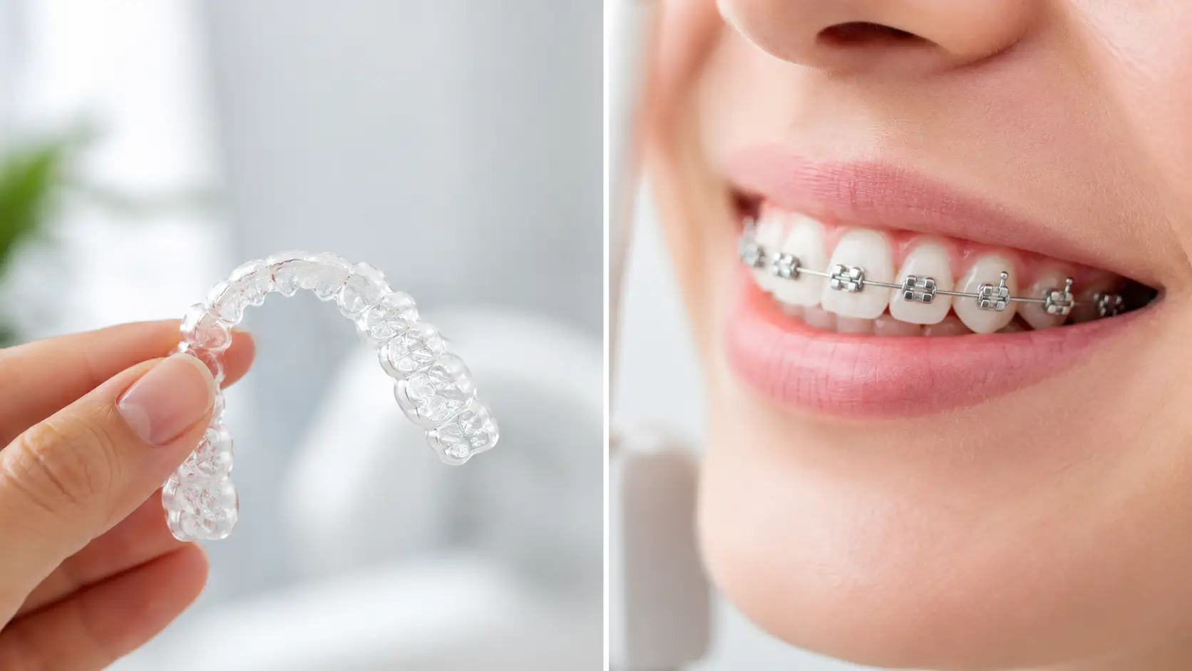 Clear aligners vs fixed braces comparison at Limes Dental Practice Gloucester