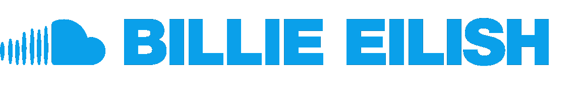 Animated SoundCloud logo on top of dark blue website where Billie is floating in the water