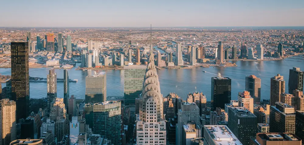 Aerial view of the New York City skyline