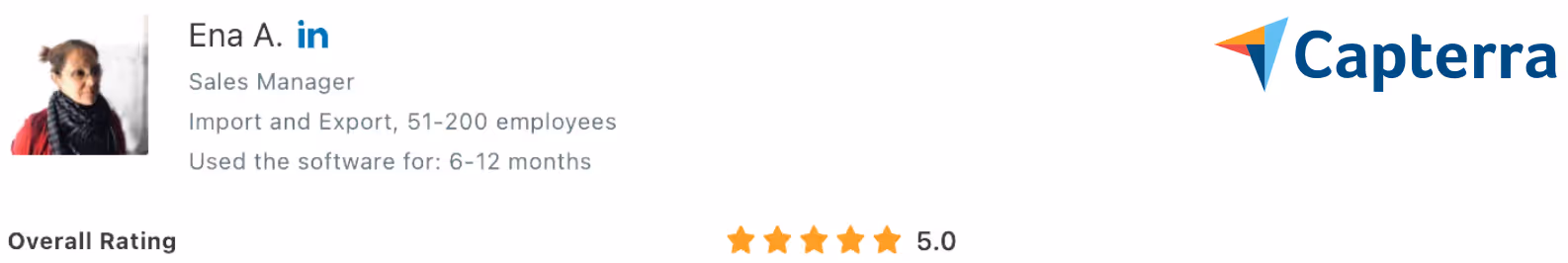 Capterra customer review