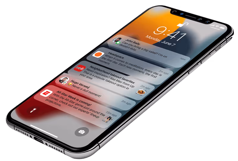 Mobile phone showing a notification in the ResMan Resident Portal app