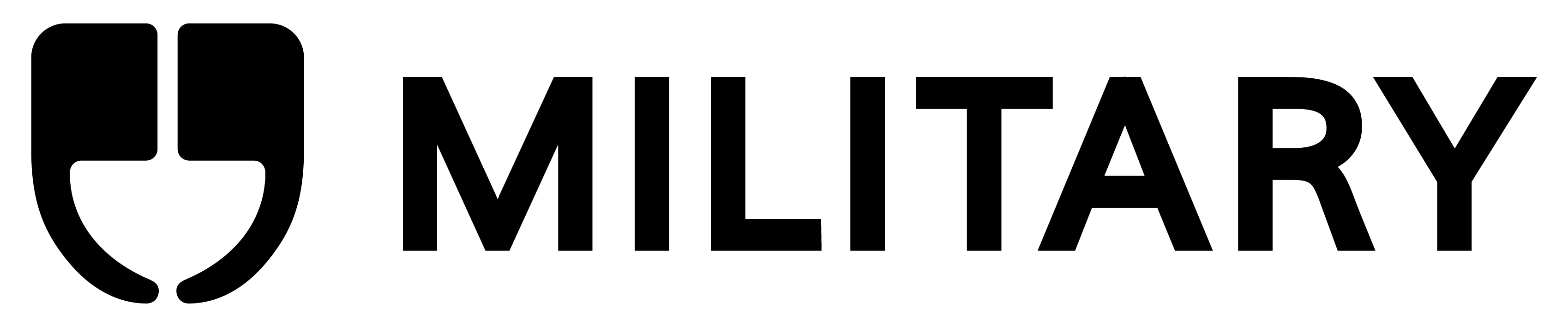Logo of Military App. Long-term innovation partner, with our team embedded alongside theirs on the digital community platform connecting veterans, serving soldiers and their families.
