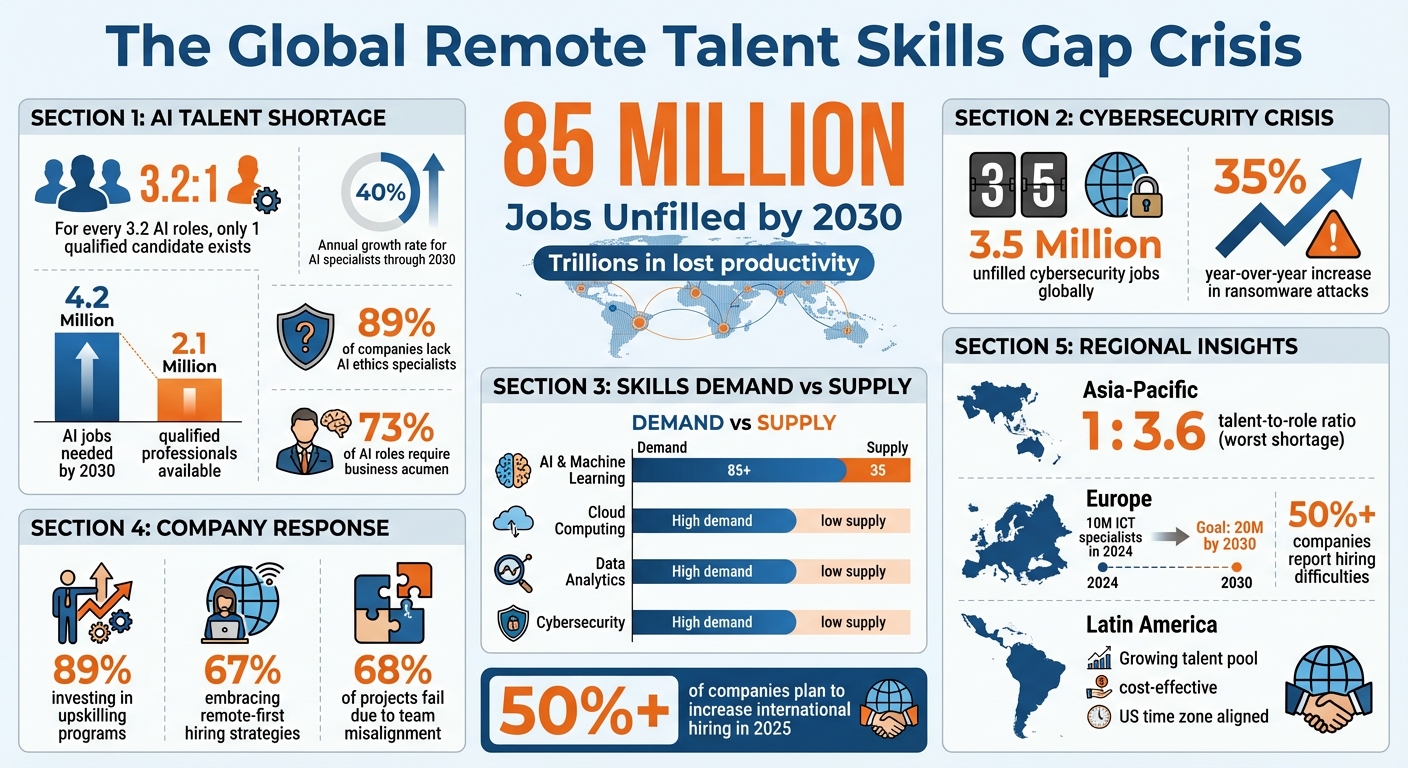 Global Remote Talent Skills Gap Statistics 2025-2030
