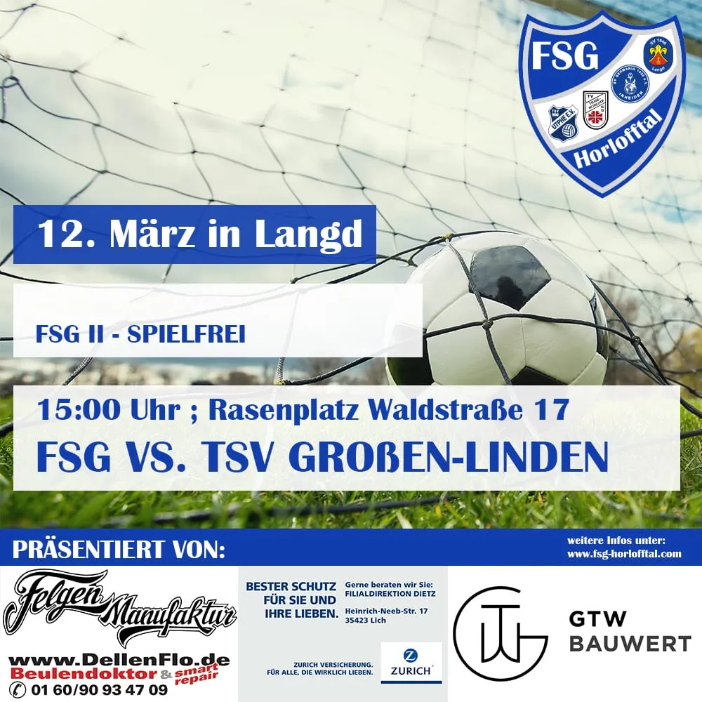 12. März 2023: Nur Wack hält seinen TSV lange im Spiel FSG Horlofftal – TSV Großen-Linden 3:1 (1:1)