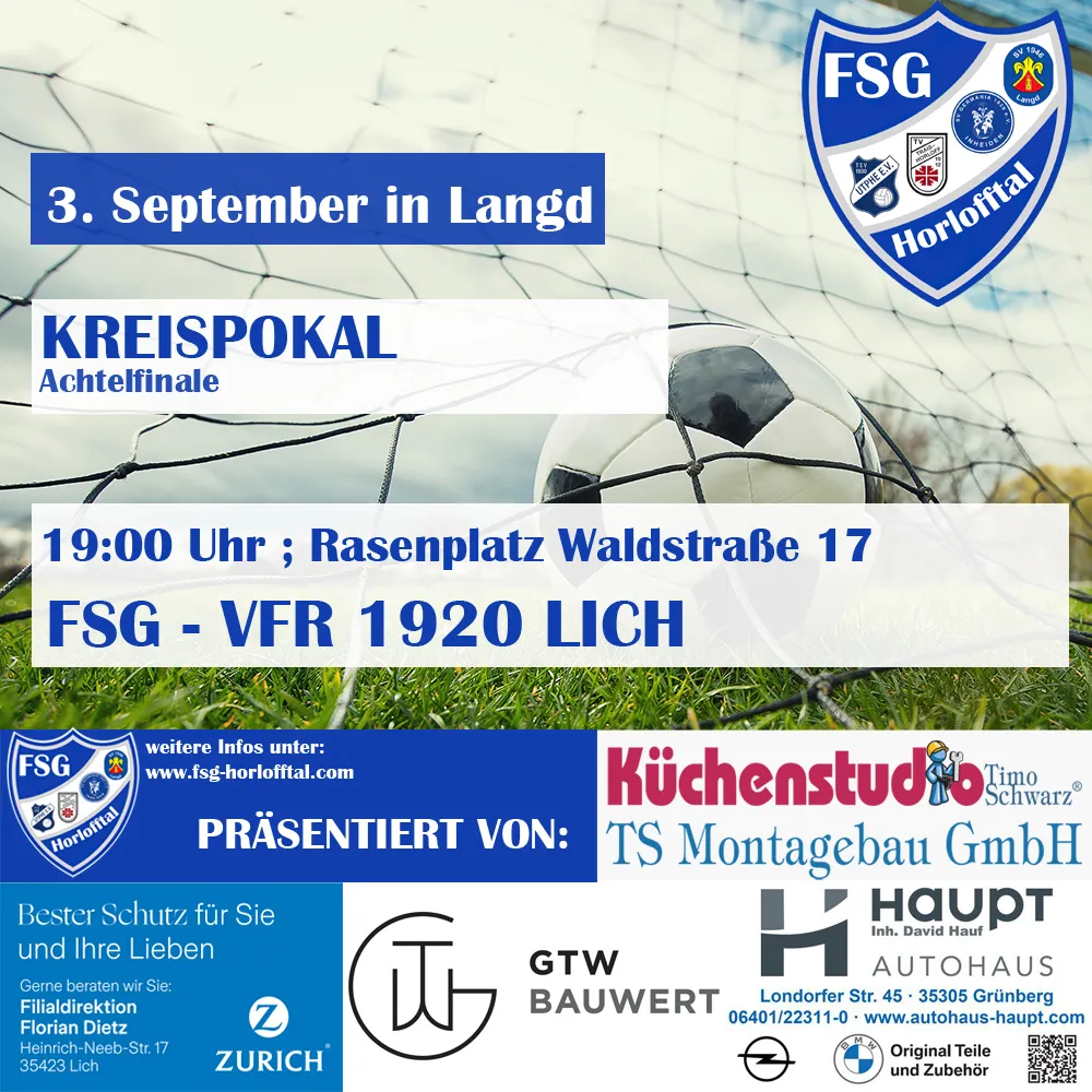 Klarer 3:0 Sieg im Licher-Kreisliga-Cup gegen Kreisoberligist VFR Lich