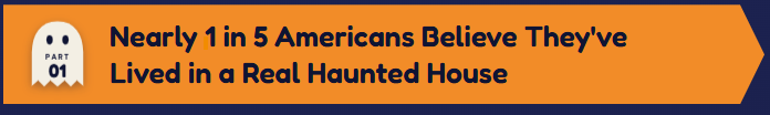 Nearly one in five Americans believe they have lived in a real haunted house.