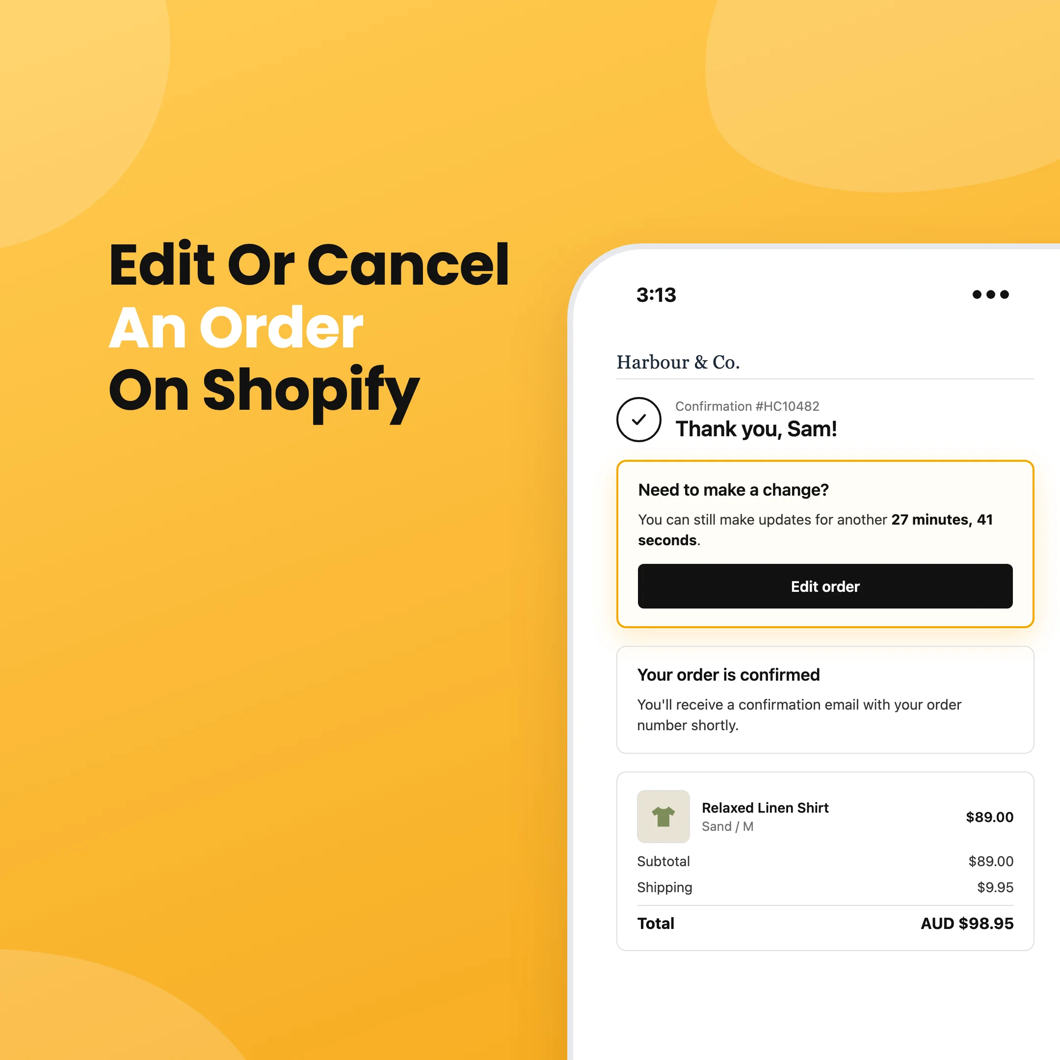 How to edit or cancel an order on Shopify