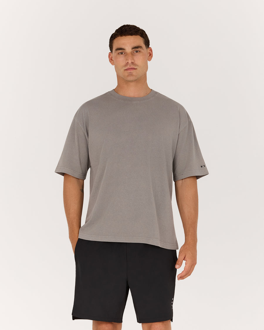 Men's Heavy Boxy Tee in Faded Dove from Muscle Republic