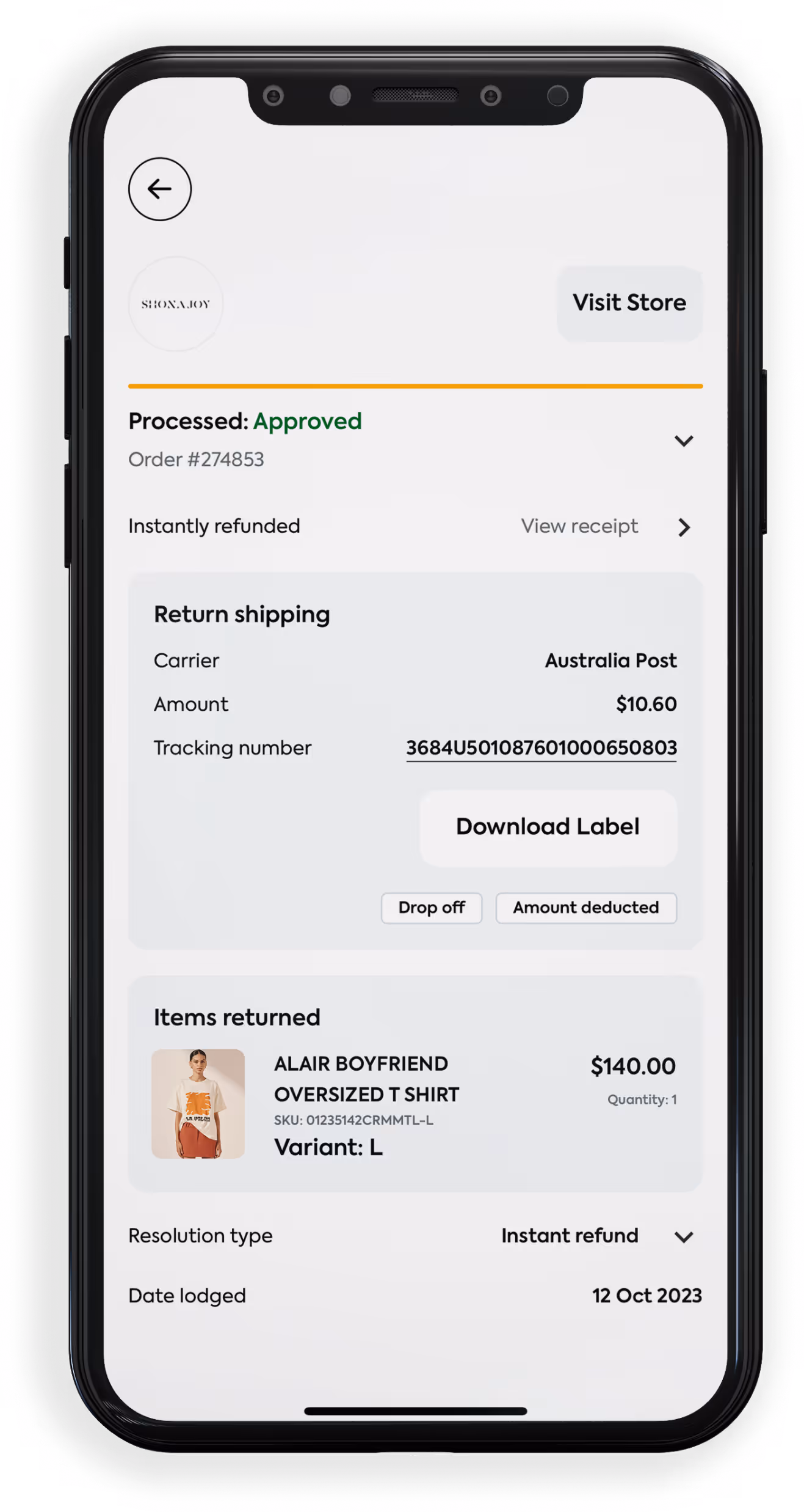 Refundid app check return status