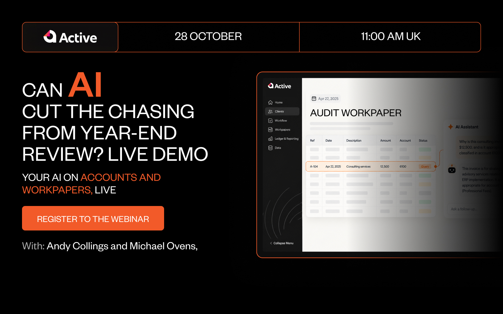 Can AI cut the chasing from year-end review? Live demo, 28 October, 11:00 AM UK. Register for the webinar.