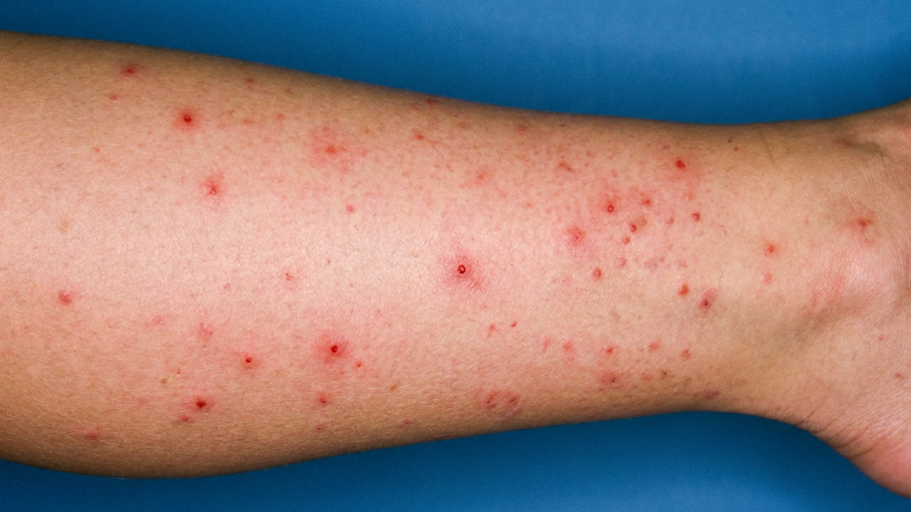 Ovale ringvormige rode huidvlek op de romp bij pityriasis rosea