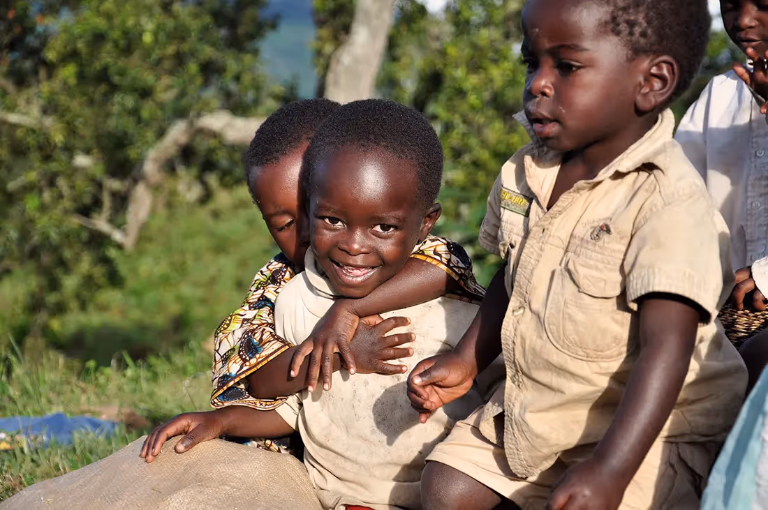 Happy kids in the sun
