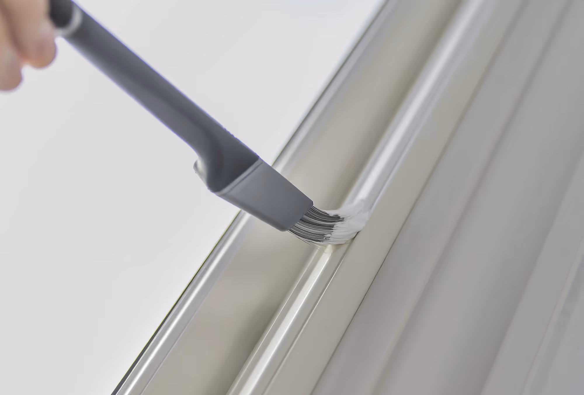 Paintbrush used to paint window