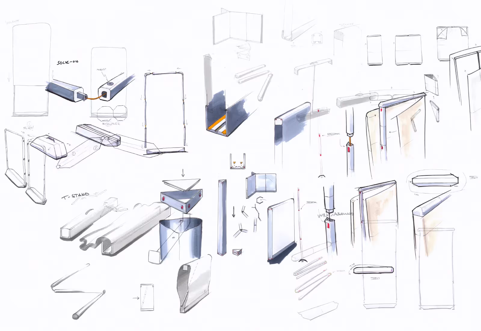 Sketches on different frame concepts