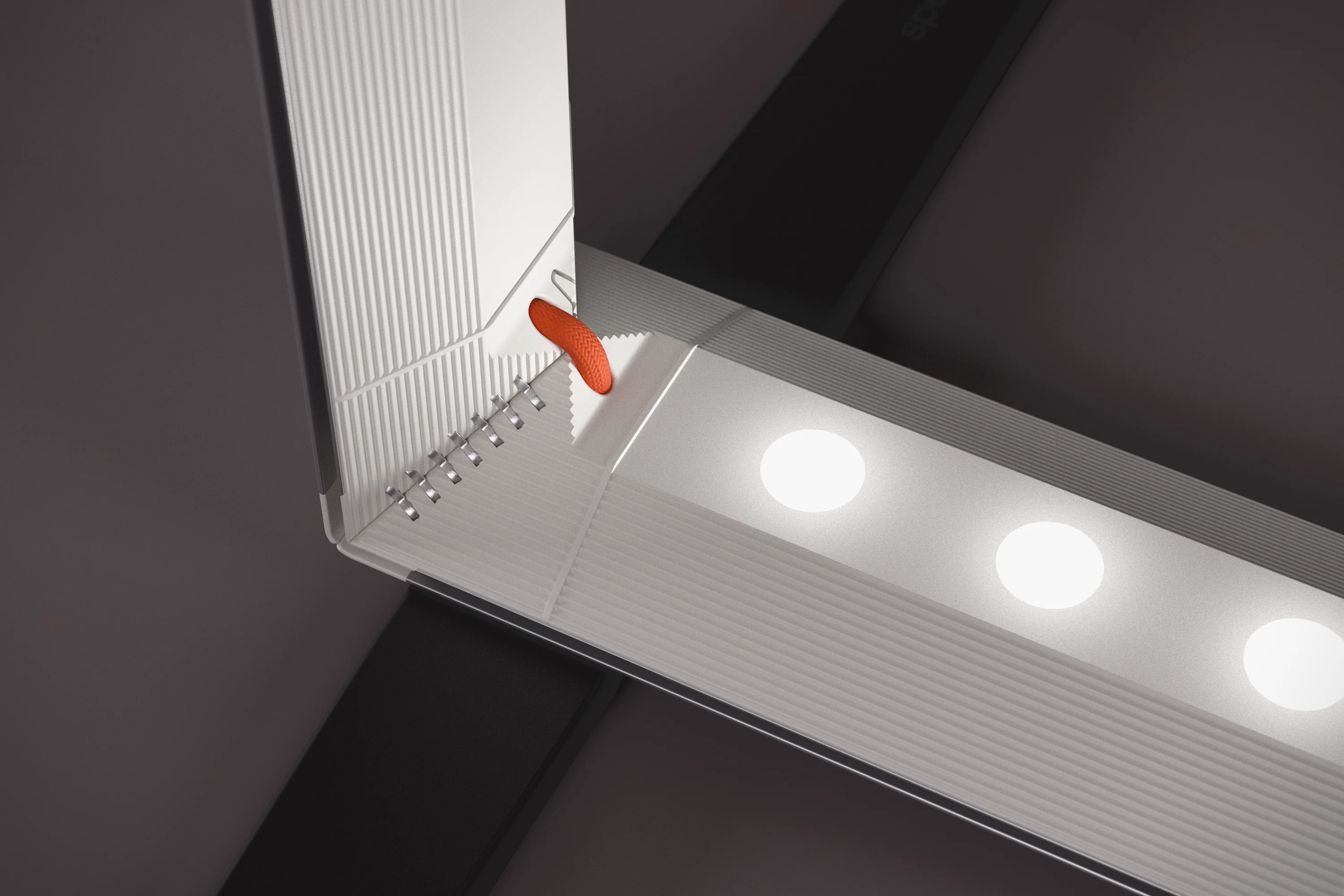 LUMO lightbox close up corner and foot