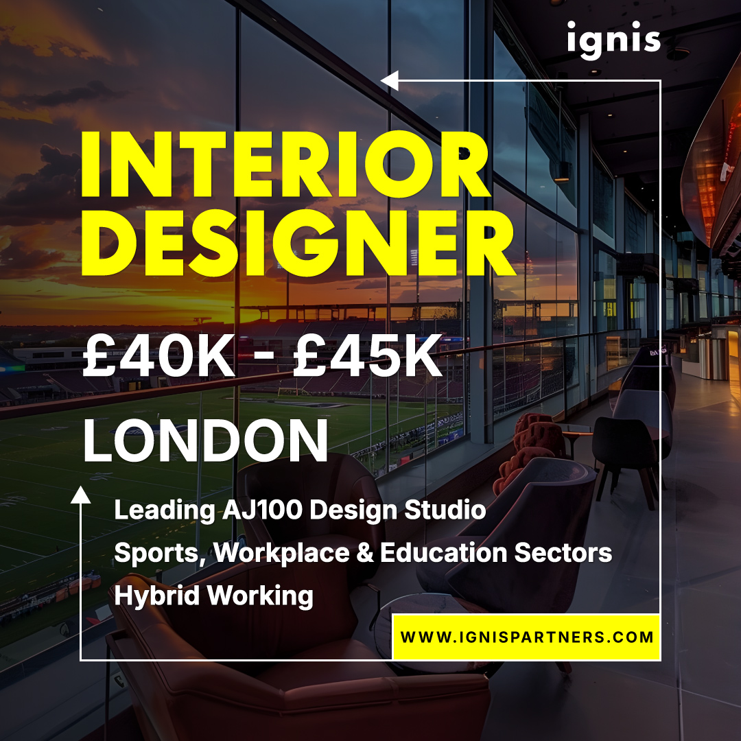 Interior Designer – Sports Sector Jobs London United Kingdom