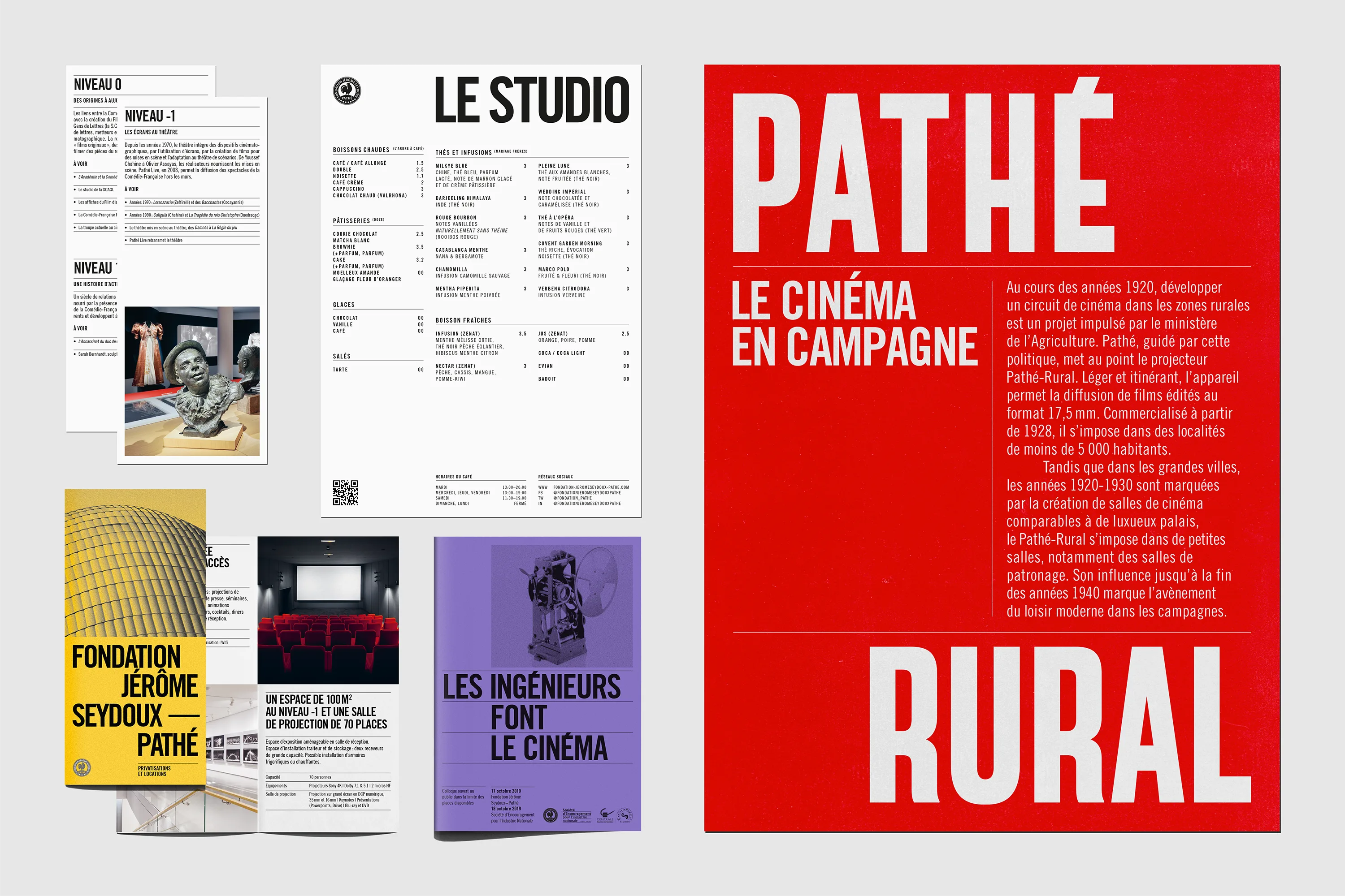 Melvin Ghandour Fondation Jérôme Seydoux Pathé Visual identity Museum Brochure Flyer Program Culture Film Cinema Exhibition
